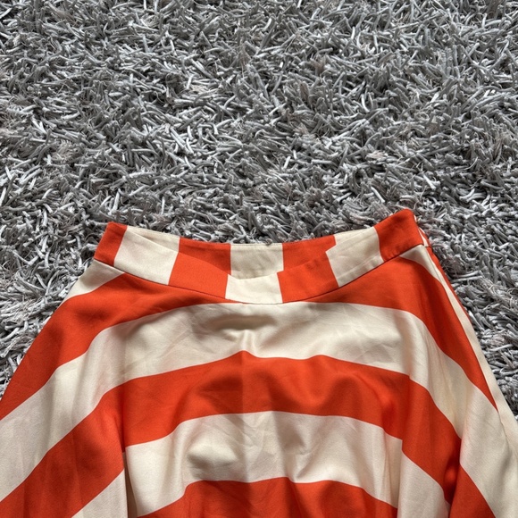 Anthropologie Mare Mare Base Orange Striped Midi Skirt Sz Small❤️ - Picture 3 of 9
